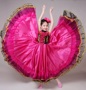 儿童舞台表演服西班牙斗牛舞，大舞裙女童，开场舞蹈服幼儿演出服装