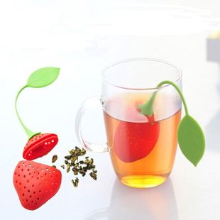 创意硅胶草莓茶叶包泡茶器茶包茶漏茶叶过滤器滤茶器茶隔环保