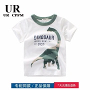 三折品牌撤柜亲子装中小童恐龙图案短袖9052