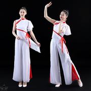 红色摇篮舞蹈服学生，现代舞演出服男女中国古典舞表演练功服阔腿裤