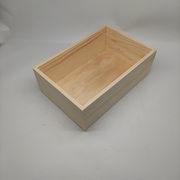 定制无盖松木盒 木制长方形盒子 茶叶礼盒 桌面整理盒 收纳盒