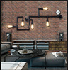 咖啡厅酒吧美式阳台复古loft工业风，铁艺装饰水管壁灯个性过道