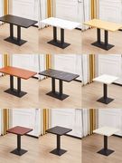 约餐饮小吃店汉堡奶茶店西餐厅快餐店面馆餐桌椅组合桌子长方形