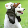 宠物帽子狗狗飞行帽冬季保暖加厚帽子泰迪雪纳瑞大型犬毛绒帽子