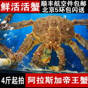 4-10斤阿拉斯加皇帝蟹鲜活帝王，蟹海鲜超大霸王，蟹大龙虾螃蟹面包蟹