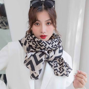 韩式棉麻围巾女冬季2023高级感百搭时尚披肩秋冬女士保暖丝巾
