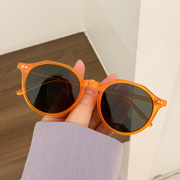 韩版ins超火复古圆框墨镜时尚街拍网红同款防紫外线太阳眼镜