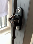 铝合金窗锁扣防盗窗锁推拉门窗户不锈钢移门钩锁窗配件月牙锁塑钢
