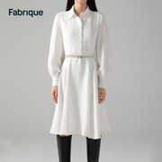 Fabrique 灯笼袖镂空细节衬衫连衣裙 Ureki 设计师Irakli Rusadze
