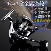 路亚纺车轮全金属，鱼轮渔轮海杆滑轮，筏钓轮海竿轮斜口鱼线轮