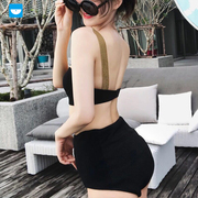 三亚-韩版时尚三角，分体泳衣露背性感纯色，女士泳装钢托小胸聚拢