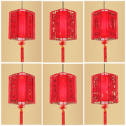 中国风灯笼吊灯卧室客厅走廊阳台灯餐厅酒店简约现代中式羊皮灯具