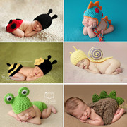 新生儿针织衣服满月宝宝百天照动物造型童装影楼婴儿摄影服装