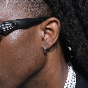 icegang升级版s925纯银耳环防过敏养耳洞男士，设计感欧美潮流耳饰