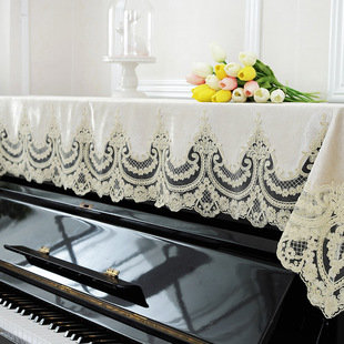 泰绣欧式钢琴罩蕾丝，布艺钢琴盖布雅马哈钢琴，防尘盖巾美式田园风格