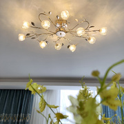 餐厅灯2024年欧式奢华水晶吸顶灯简约现代客厅卧室长方形灯具
