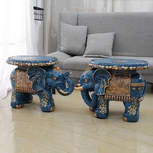 欧式大象换鞋凳摆件特大w号象凳子招财象仿实木，招财客厅装饰