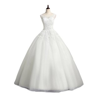 婚纱新娘2023白色，礼服欧美孕妇，公主结婚大码拖尾婚纱