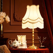 法式全铜水晶台灯美式田园，欧式复古客厅书房，灯奢华卧室床头家用