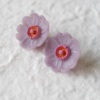 25mm1颗德国JIM树脂果冻紫罗兰色立体花朵纽扣 超级适合复古毛衣