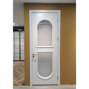 法式网红极简长虹玻璃门卧室白色门实木复合烤漆门弧形厨房阳台门