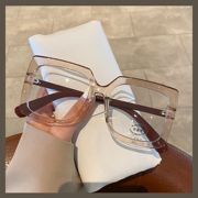 网红同款韩版防蓝光眼镜女方形显脸小平光镜可配近视眼镜框