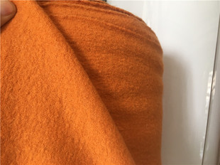 冬季桔黄橘色粗纺羊毛时装大衣，面料布连衣裙，外套围脖弹力针织毛料