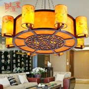 中式客厅吊灯餐厅古典羊皮灯中国风茶楼包厢饭店灯具大厅中式灯