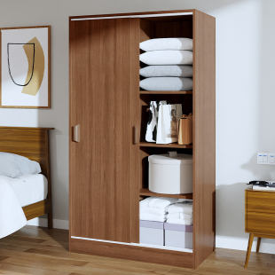 衣柜家用卧室推拉门衣柜1米木质，柜子出租房用小户型简易挂衣橱柜