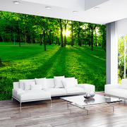 3d立体大自然墙纸现代简约电视背景墙壁纸客厅卧室森林墙布装饰画