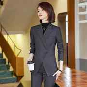 秋女款haon953时尚职业套装，长袖不规则，西装作外套小设计感众西服