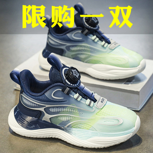 李宁男童鞋子运动鞋夏款2024儿童篮球中大童男孩，跑步夏季网面透气