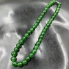 四海玉器 8毫米冰种翠绿色马来玉圆珠项链 女款绿色锁骨玉项链