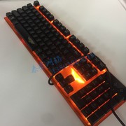 新贵GM150游戏键盘 电竞七彩炫光有线台式笔记本电脑键盘机械手感