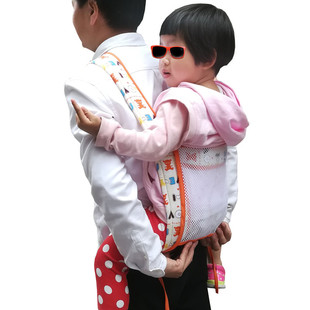 夏季透气网四爪婴儿纯棉，背带宝宝背巾双肩，前后背式儿童背袋