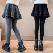 女童春秋洋气裙裤外穿儿童装，冬季中大童假两件打底裤童装