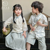 儿童汉服夏季中国风男童，演出女童古风，唐装国学古筝舞蹈表演服古装