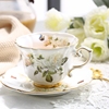 田园高档白玫瑰公主杯骨瓷花茶杯欧式咖啡杯英式下午茶杯杯碟送架