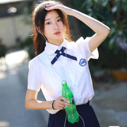 台湾校服套装附中学生jk制服白衬衫风琴褶高中学院风毕业班服夏季