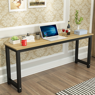 简易电脑桌台式钢木桌家用书桌子简约现代双人办公桌写字台
