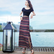 女装沙滩海边度假裙三亚泰式傣族民族风套装连衣裙半身裙子