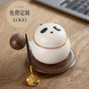 熊猫泡茶杯陶瓷茶水，分离马克杯礼物创意咖啡杯，水杯家用简约定制