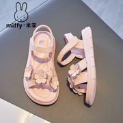 miffy米菲女童凉鞋，运动夏季2022软底女孩公主，鞋儿童沙滩鞋子