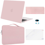 mosiso适用苹果笔记本电脑包女macbookairpro13保护壳套装粉色