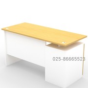 南京单人办公桌钢制简约带抽屉现代电脑桌木质职员桌椅