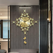 壁挂时钟表客厅家用现代简约时尚，蝴蝶款大气挂钟个性创意艺术装饰
