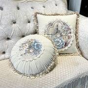 欧式美式沙发高档抱枕，靠枕圆枕南瓜，枕含芯可拆洗法式抱枕