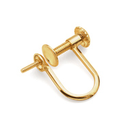 1个日本18k金黄金首饰配件耳环 螺纹式丨长12.0mm