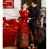 红色马面裙敬酒服新娘新中式婚服订婚礼服裙结婚套装国风改良汉服