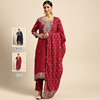 印度进口纯棉印花旁遮比日常服饰女异域民族风传统3件套 2色可选